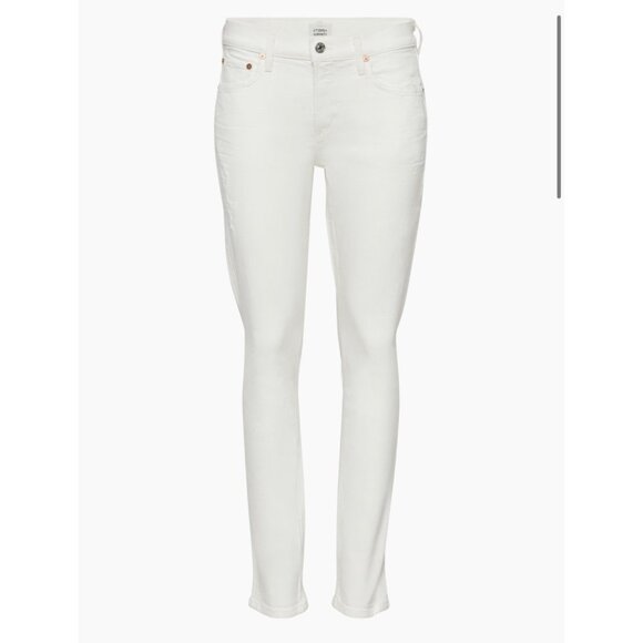 Citizens of Humanity Inga Jeans in Frappe Skinny Low/ Mid Rise Jeans White sz 25 - Picture 2 of 12